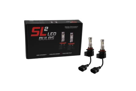 9006/9012 White SL2 LED Bulbs Pair Diode Dynamics