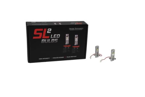 H3 White SL2 LED Bulbs Pair Diode Dynamics
