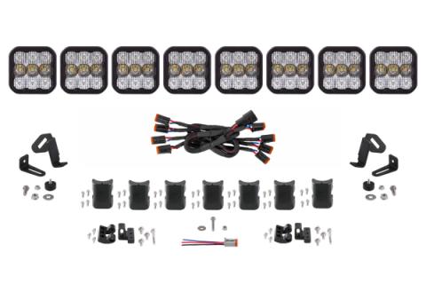SS5 Sport Universal CrossLink 8-Pod Lightbar White Combo Diode Dynamics