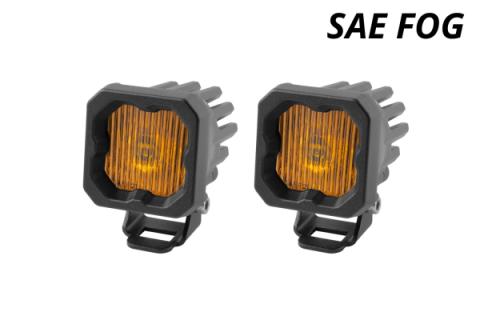 Stage Series C1 LED Pod Yellow SAE Fog Standard ABL Pair Diode Dynamics