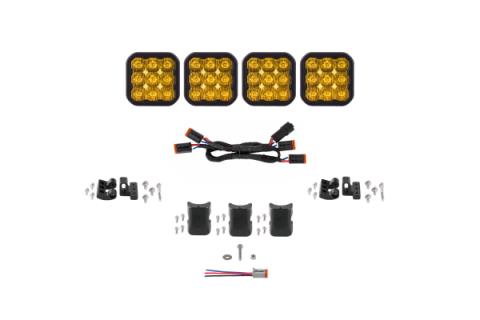 SS5 Sport Universal CrossLink 4-Pod Lightbar Yellow Driving Diode Dynamics
