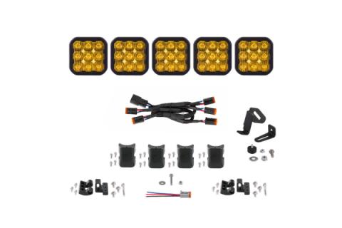 SS5 Sport Universal CrossLink 5-Pod Lightbar Yellow Driving Diode Dynamics