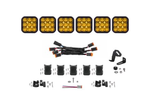 SS5 Sport Universal CrossLink 6-Pod Lightbar Yellow Driving Diode Dynamics