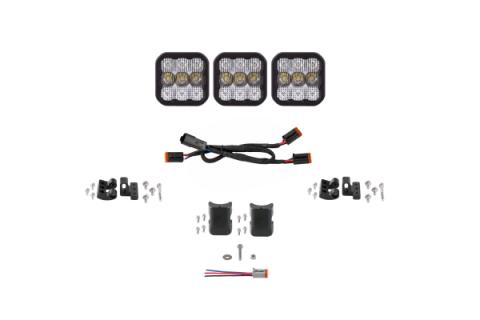SS5 Pro Universal CrossLink 3-Pod Lightbar White Combo Diode Dynamics