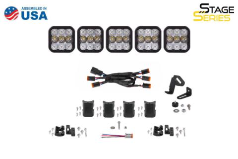 SS5 Pro Universal CrossLink 5-Pod Lightbar White Combo Diode Dynamics