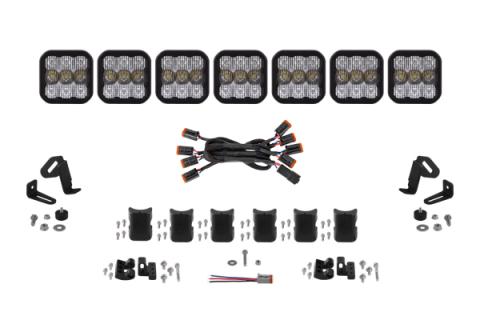SS5 Pro Universal CrossLink 7-Pod Lightbar White Combo Diode Dynamics