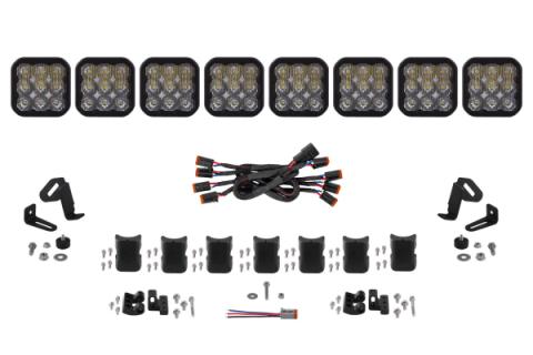 SS5 Pro Universal CrossLink 8-Pod Lightbar White Driving Diode Dynamics