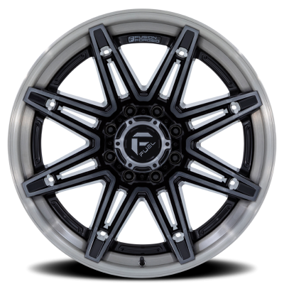 Aluminum Wheels 20X10 Brawl FC401BT 6 On 135 Gloss Black Brushed Dark Tint 87.1 Bore -18 Offset Fuel Off Road Wheels