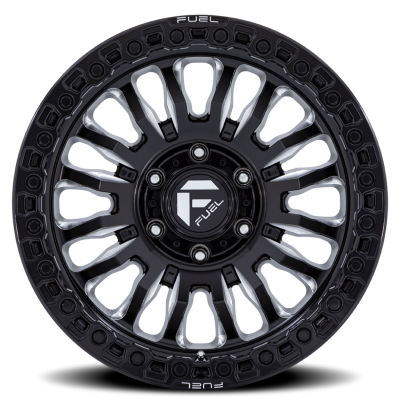 Aluminum Wheels 20X10 Rincon SBL FC857BE 5 On 127 Gloss Black Milled 71.5 Bore -18 Offset Fuel Off Road Wheels