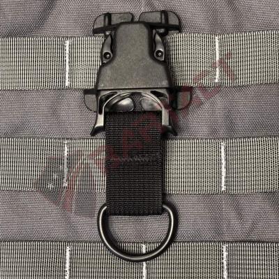 PALS/MOLLE Powdercoated Steel D-Ring w/ Every Which Way Quick Side Release Buckle Kit (Pair of 2) Bartact