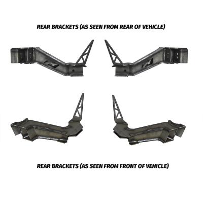 4 Link Rear Suspension Brackets With Crossmember For Jeep JKU Bare Steel Motobilt