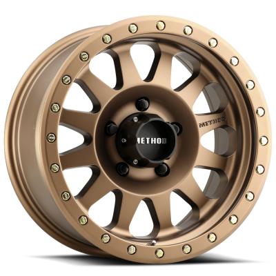 Aluminum Wheels 18x9 Double Standard MR304 Bolt Pattern 5 On 150 Offset 25 Lip Size 2.44 Method Bronze BRZ Method