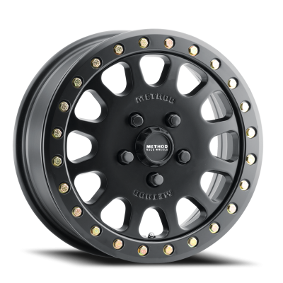 Aluminum Wheels 15x6 MR401 Beadlock UTV Bolt Pattern 5 On 114.3 Offset 49 Lip Size 0 Matte Black MB Method