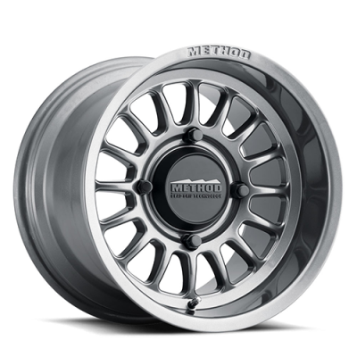 Aluminum Wheels 15x7 MR411 Bead Grip UTV Bolt Pattern 4 On 156 Offset 13 Lip Size 1.85 Gloss Titanium SL Method