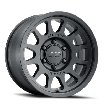 Aluminum Wheels 17x8.5 Bead Grip MR703 Bolt Pattern 6 On 135 Offset 0 Lip Size 1.18 Matte Black MB Method
