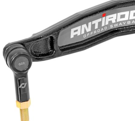 Antirock Sway Bar Kit JL/JT Front Forged Arms Steel Brackets (Heavy) 1 Inch Bar RockJock 4X4