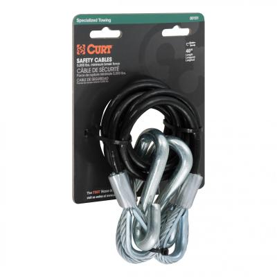 Curt Towing Safety Cable Kit (44 1/2 Inch Long w/ 2 Snap Hooks 5000 lbs. 2-Pack) RockJock 4X4