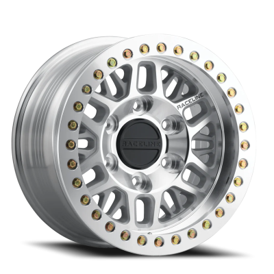 Aluminum Wheels 17x9 Ryno Cast Beadlock RT951M Machined Silver Machined Beadlock Ring -12 Offset 5 on 127 Bolt Pattern 83.82 Bore Raceline