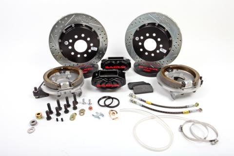 Brake System 13 Inch Rear SS4+ w/Park Brake Black Ford 9 Inch Big Bearing 5 on 5 BAER Brakes