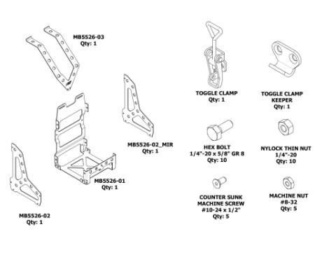 Race Gas Jug Mount for VP Racing 5 Gallon Fuel Cans Motobilt