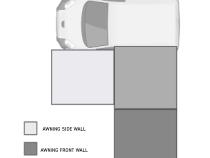 Overland Vehicle Systems Nomadic 6.5 Awning Side Shade Wall Overland Vehicle Systems