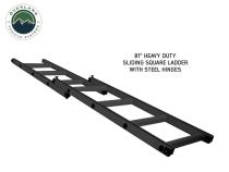 LD TMBK 3 Roof Top Tent With Annex - Tan Base With Green Rain Fly, Black Aluminum Base, Black Ladder Overland Vehicle Systems