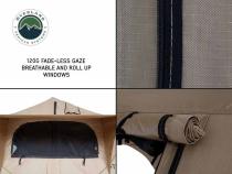 LD TMBK 3 Roof Top Tent With Annex - Tan Base With Green Rain Fly, Black Aluminum Base, Black Ladder Overland Vehicle Systems