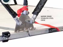 LD TMBK 3 Roof Top Tent With Annex - Tan Base With Green Rain Fly, Black Aluminum Base, Black Ladder Overland Vehicle Systems