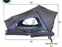 XD Sherpa Solo - Soft Sided Roof Top Tent, 1 Person, Grey Body and Black Rainfly Overland Vehicle Systems