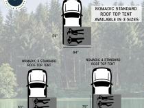 Nomadic 3 Standard Roof Top Tent 3 Person Roof Top Tent Overland Vehicle Systems