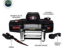 SCAR 10 - 10,000 lb. Winch With Steel Cable and Wireless Remote Overland Vehicle Systems