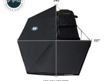 XD Nomadic 270 - Awning W/Lights and Black Out , Passenger Side, Black Body, Black Trim and Black Travel Cover Overland Vehicle Systems