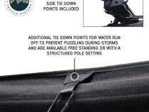 XD Nomadic 270 - Awning, Lights, Black Out, Wall Kit, Passenger Side, Black Body, Black Trim and Black Travel Cover Overland Vehicle Systems