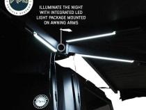 XD Nomadic 270 - Awning, Lights, Black Out, Wall Kit, Passenger Side, Black Body, Black Trim and Black Travel Cover Overland Vehicle Systems