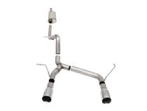 2.75 Inch Cat-Back Dual Rear Exit with Single 4.0 Inch Polished Flat Cut Tips 07-18 Jeep Wrangler JKU 116 Inch Wheel Base Corsa Performance