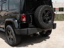 2.75 Inch Cat-Back Dual Rear Exit with Single 4.0 Inch Polished Flat Cut Tips 07-18 Jeep Wrangler JKU 116 Inch Wheel Base Corsa Performance