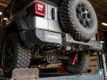 2.75 Inch Cat-Back Single Rear Exit with Turn Down Tip 18-25 Jeep Wrangler JLU 118.4 Inch Wheel Base Corsa Performance