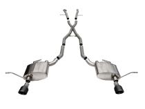 2.5 Inch Dual Rear Exit Cat-Back Exhaust System with Single 4.5 Inch Black PVD Pro-Series Tips 11-21 Jeep Grand Cherokee Corsa Performance