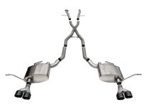 2.5 Inch Dual Rear Exit Cat-Back Exhaust System with Twin 4.0 Inch Black PVD Pro-Series Tips 14-21 Jeep Grand Cherokee Summit Edition Corsa Performance