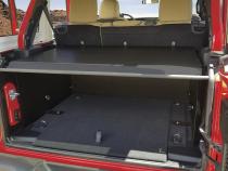 Deluxe Cargo Enclosure - 18-23 Wrangler JL {21-23 Exc. 4XE} w/o OEM Subwoofer Rear Seats Must Be Removed on 2-Door Models Black Tuffy Security Products