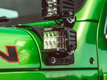 18-Pres Jeep Wrangler JL Cowl Mount Short Standoff Kit RIGID Industries