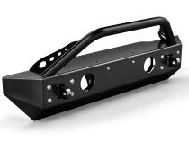 07-18 Wrangler JK RockGuard Explorer Front Bumper w/ Hoop Offset Drum Winch TeraFlex