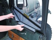 Jeep Fabric Door Skins For Jeep 1988-1995 Wrangler YJ Black Denim Pair Bestop