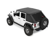 The Ascent Soft Tops For Jeep 2007-2018 Wrangler JK 4 Door Black Diamond Bestop