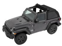 Trektop Slantback Soft Top For Jeep 2018-Current Wrangler JL 2 Door Black Diamond Bestop