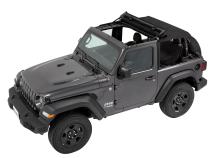 Trektop Slantback Soft Top For Jeep 2018-Current Wrangler JL 2 Door Black Diamond Bestop