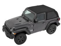 Trektop Slantback Soft Top For Jeep 2018-Current Wrangler JL 2 Door Black Diamond Bestop