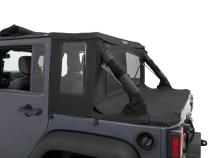 Jeep Wrangler Halftop Soft Top Conversion Kit For Jeep 2007-2018 Wrangler JK 4 Door Black Diamond Bestop