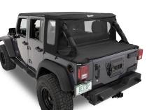 Jeep Wrangler Halftop Soft Top Conversion Kit For Jeep 2007-2018 Wrangler JK 4 Door Black Diamond Bestop