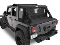 Jeep Wrangler Halftop Soft Top Conversion Kit For Jeep 2007-2018 Wrangler JK 4 Door Black Diamond Bestop